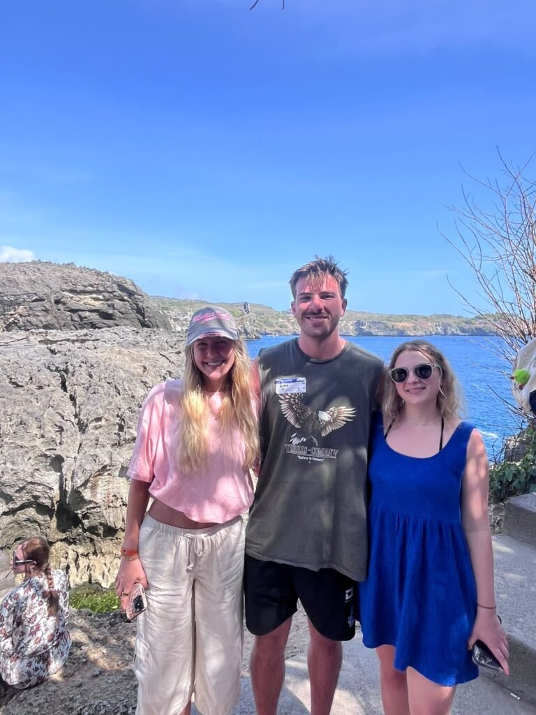 Guests at Angel’s Billabong natural pool in Nusa Penida