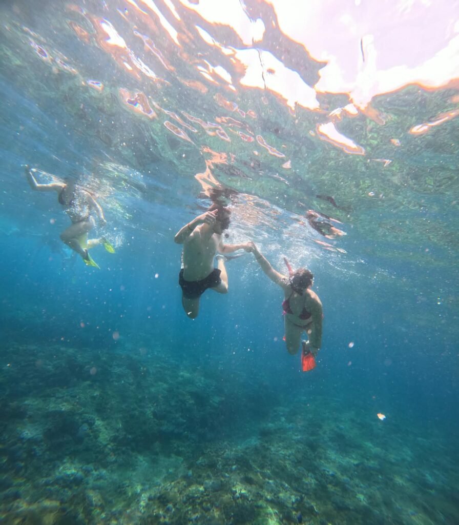 Thomas snorkeling during a West Nusa Penida tour with Book Trip Bali